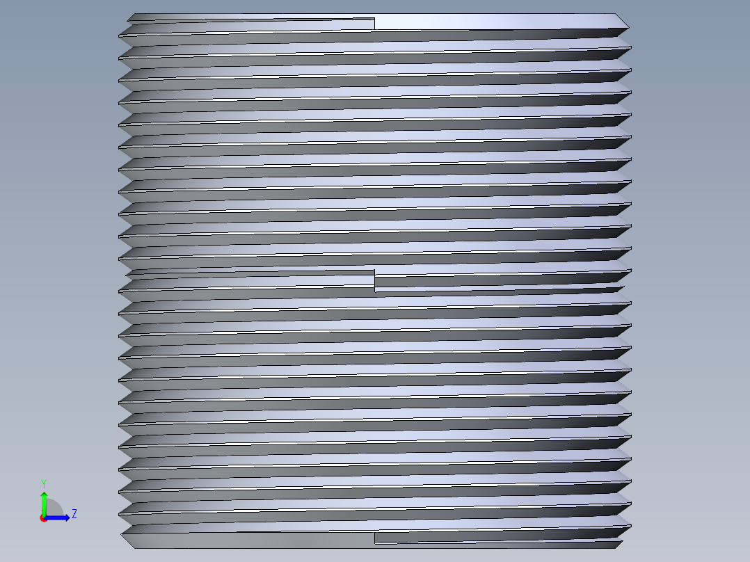 CPVC管件33-Sch80_Nipple_MPTxMPT_9861-292_2.5in x 3in左视图