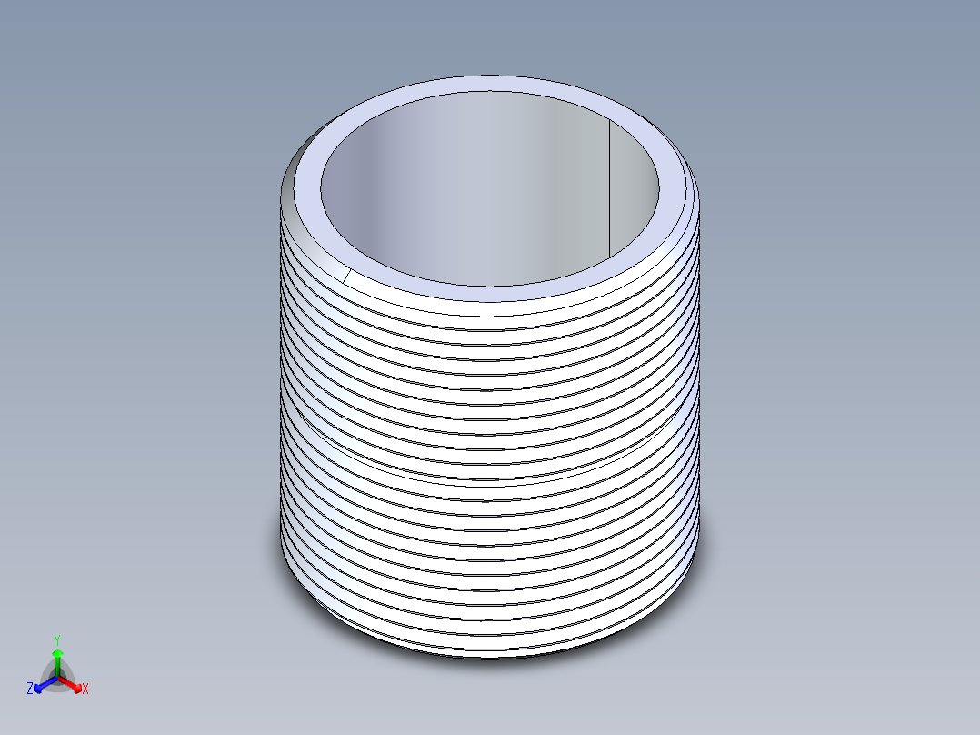 CPVC管件33-Sch80_Nipple_MPTxMPT_9861-292_2.5in x 3in正等轴测图