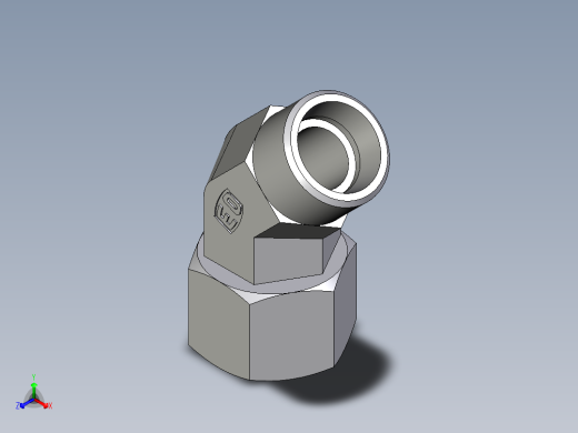卡套式工业通用硬管接头EO_Swivel_nut_45_deg_elbow_EV15LOMDCF