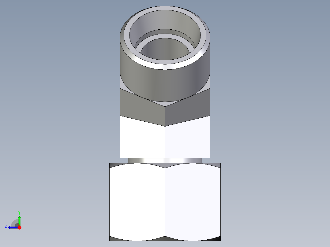 卡套式工业通用硬管接头EO_Swivel_nut_45_deg_elbow_EV15LOMDCF右视图