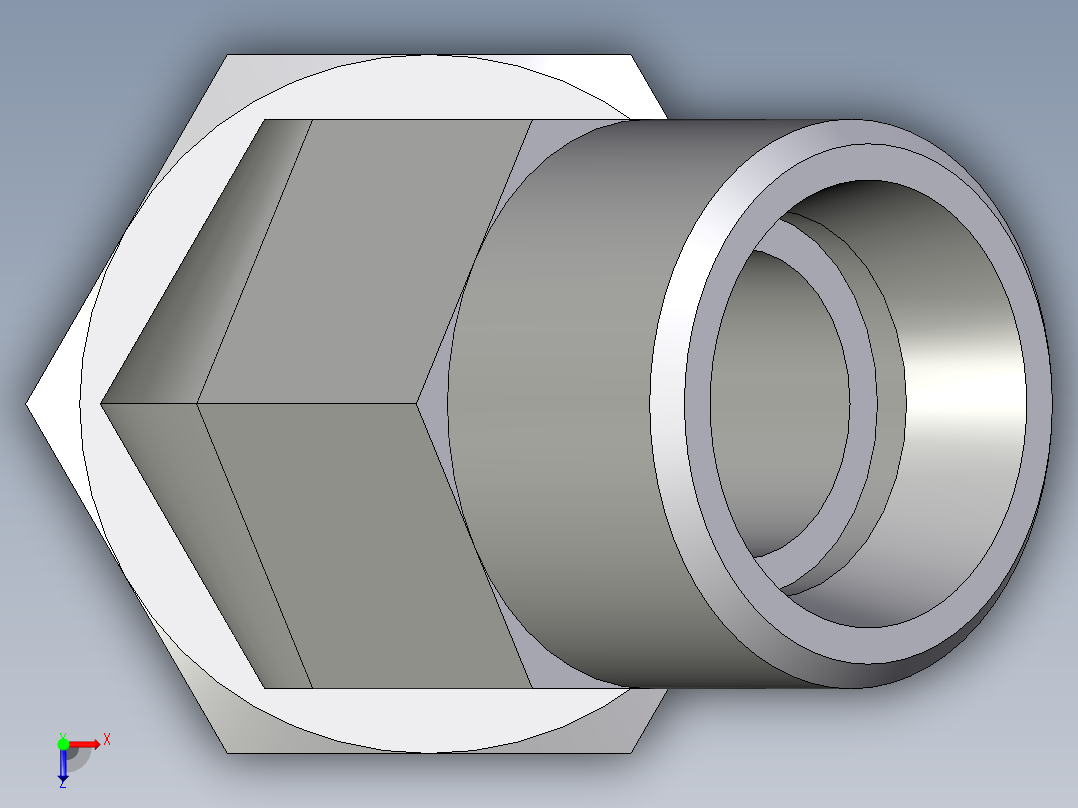 卡套式工业通用硬管接头EO_Swivel_nut_45_deg_elbow_EV15LOMDCF俯视图