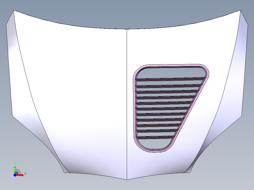 汽车引擎盖_特斯拉 Model X--catia前视图