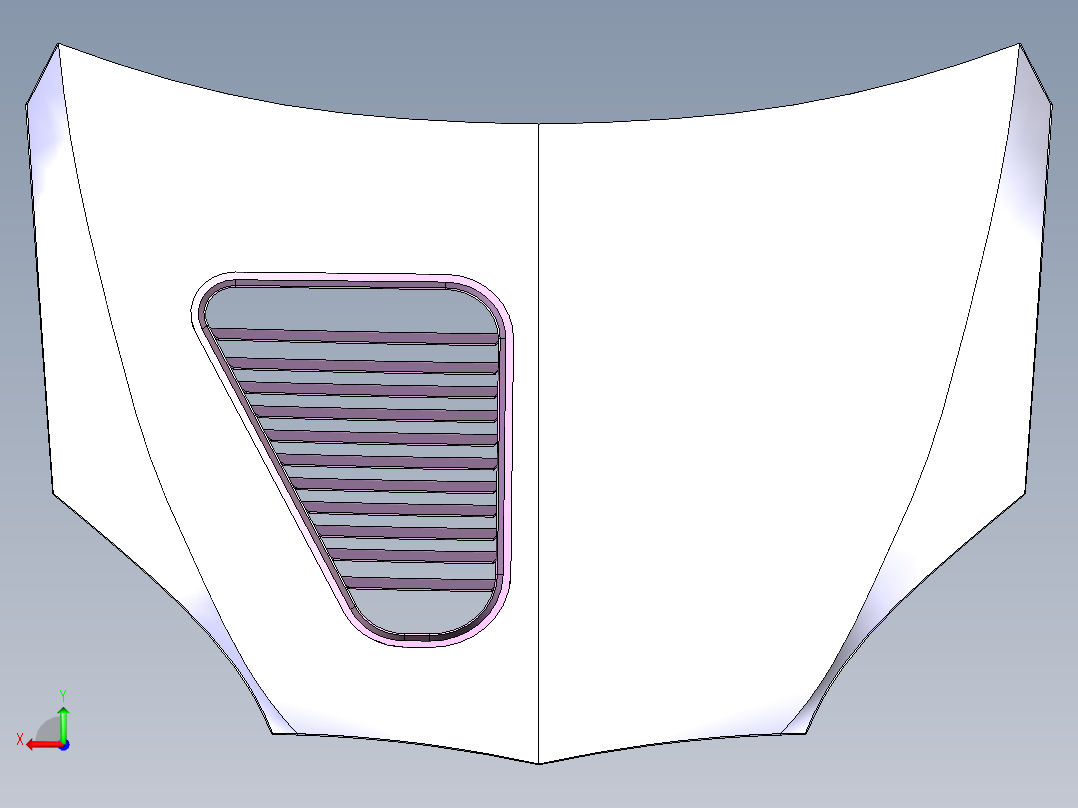汽车引擎盖_特斯拉 Model X--catia后视图