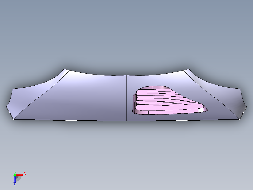汽车引擎盖_特斯拉 Model X--catia俯视图