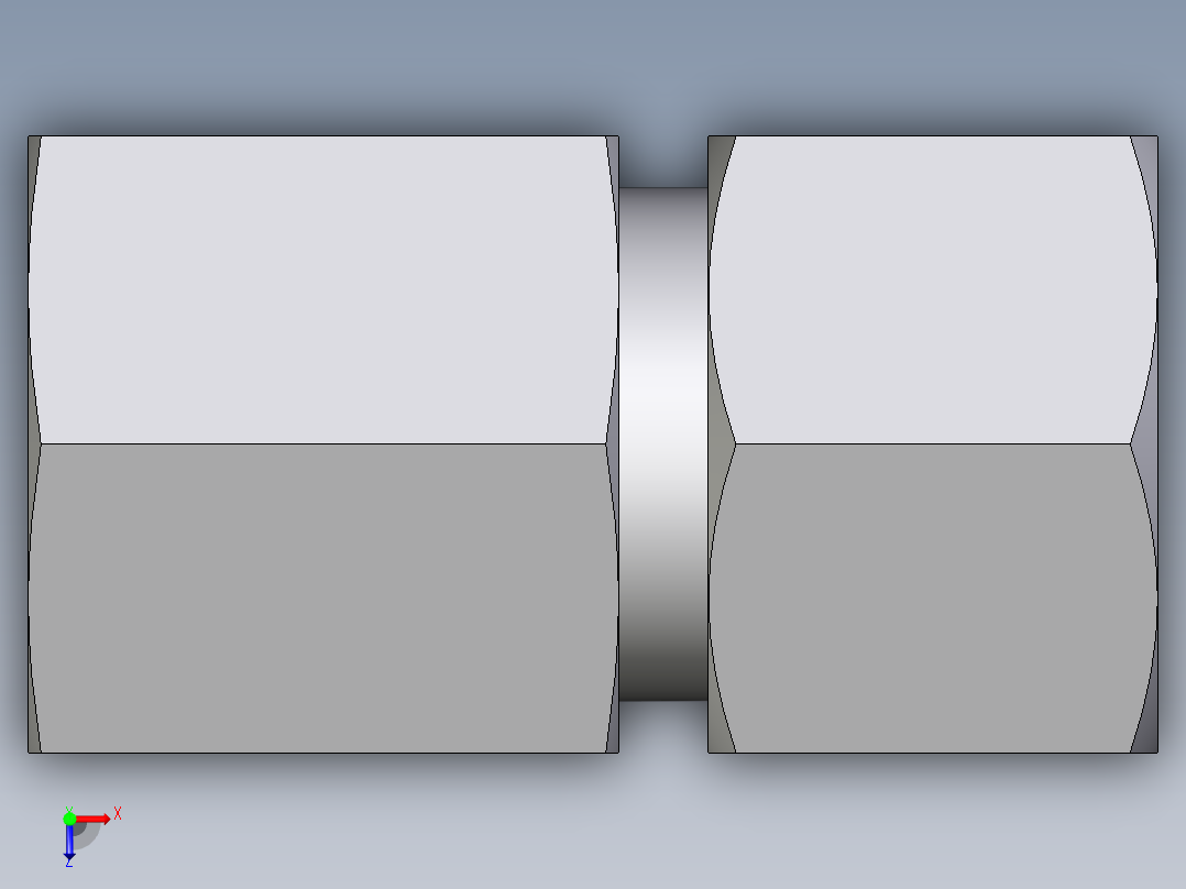 卡套式工业通用硬管接头EO_Swivel_connector_GAI12SMCF俯视图