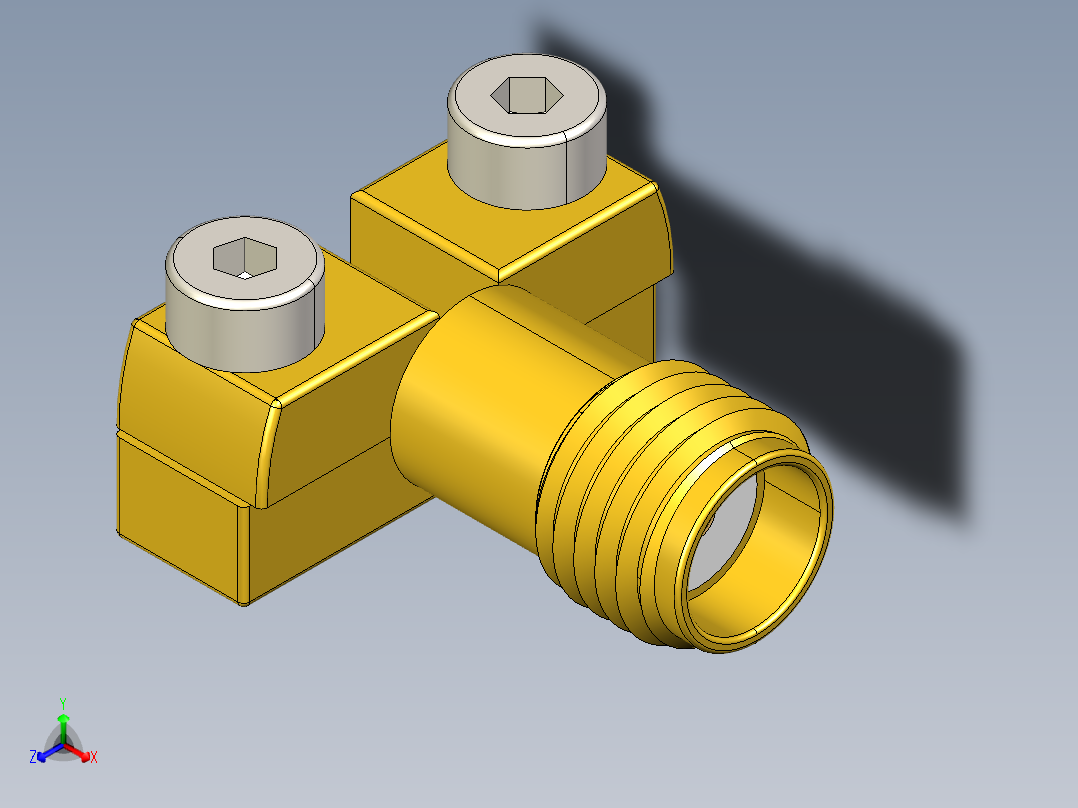 SMA接口50正等轴测图