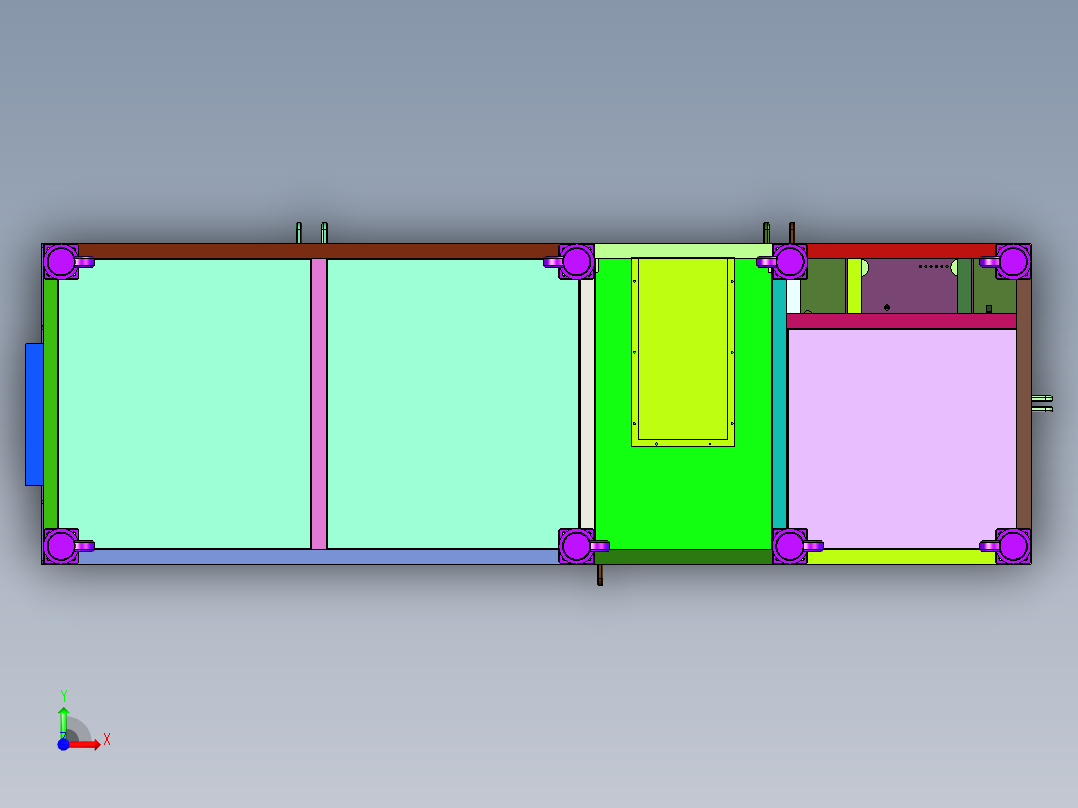 锂离子电池封装壳体冲坑装置前视图