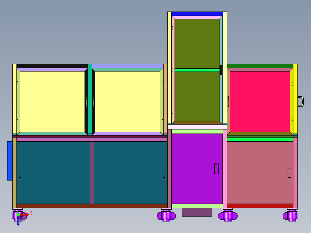 锂离子电池封装壳体冲坑装置俯视图