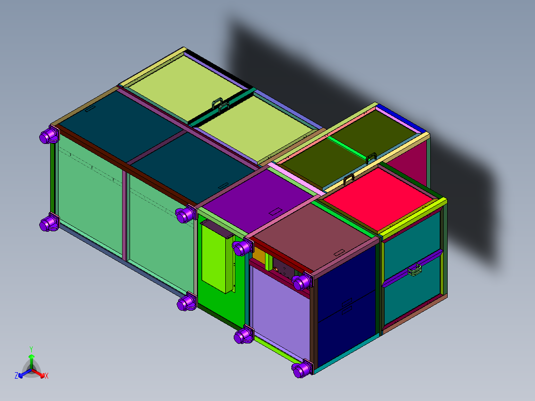 锂离子电池封装壳体冲坑装置正等轴测图
