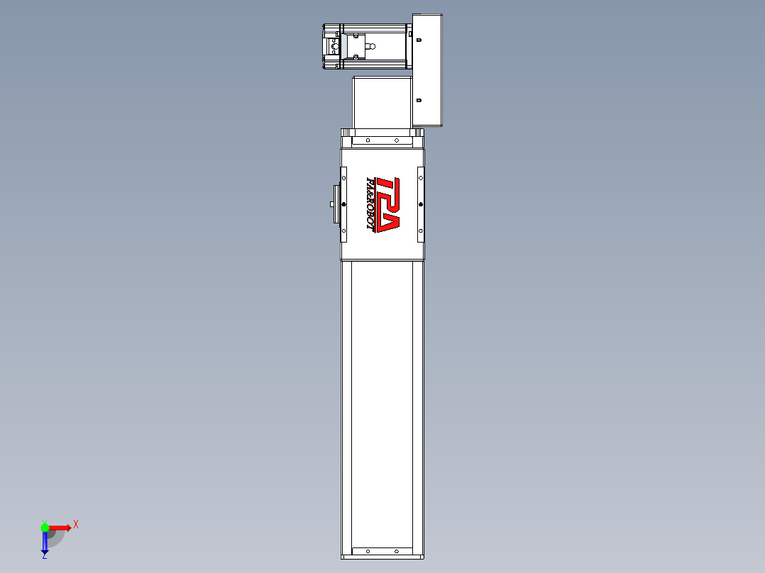 同步带全封闭直线模组TPA-HCB-110D-90-L350-ML-C-P40-N3俯视图