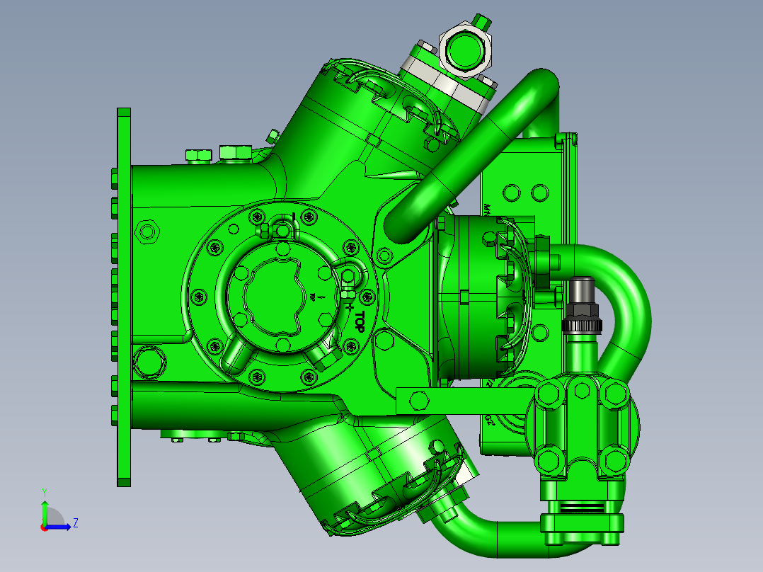 比泽尔S6F、S6J系列压缩机--stp左视图