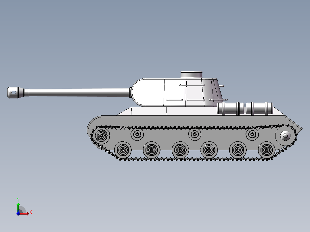 T-34练习作 3D模型前视图
