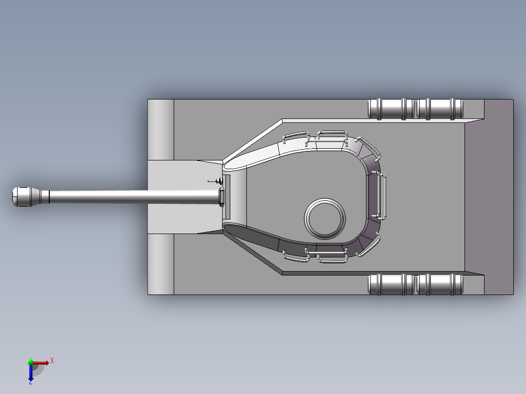 T-34练习作 3D模型俯视图