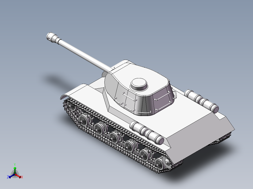 T-34练习作 3D模型正等轴测图