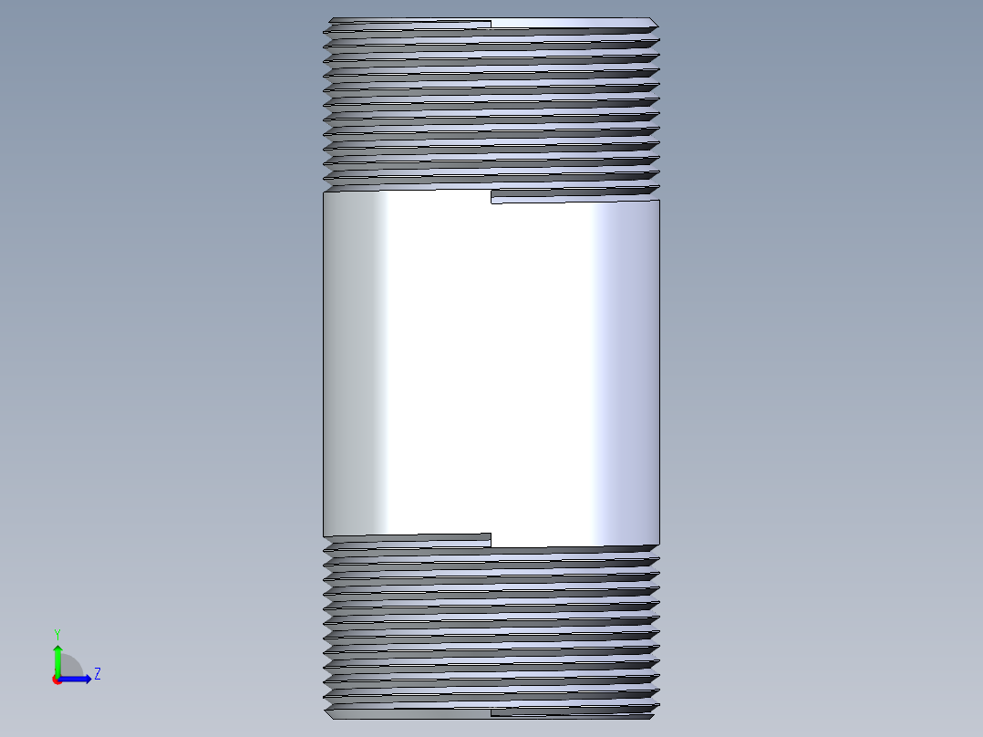 CPVC管件33-Sch80_Nipple_MPTxMPT_9861-297_2.5in x 6in左视图