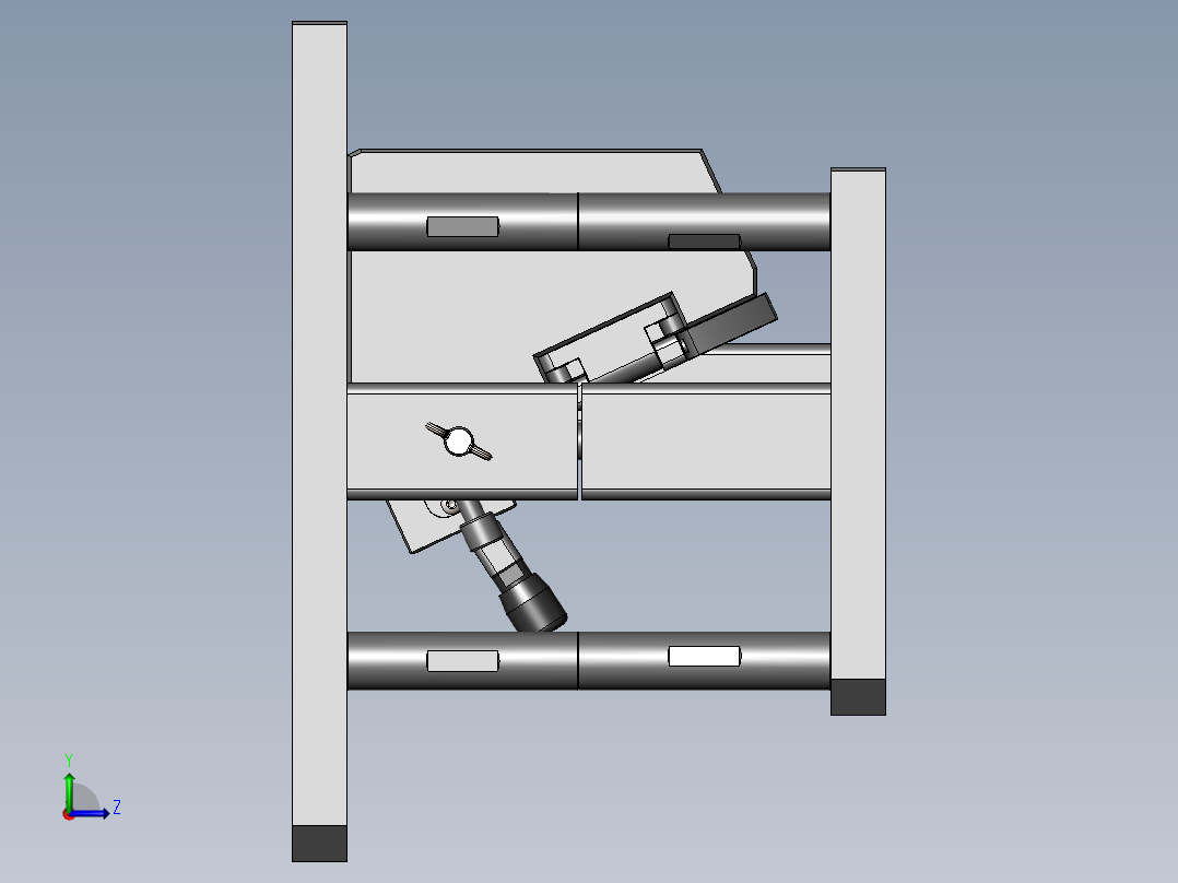 上盖包布件热熔治具左视图