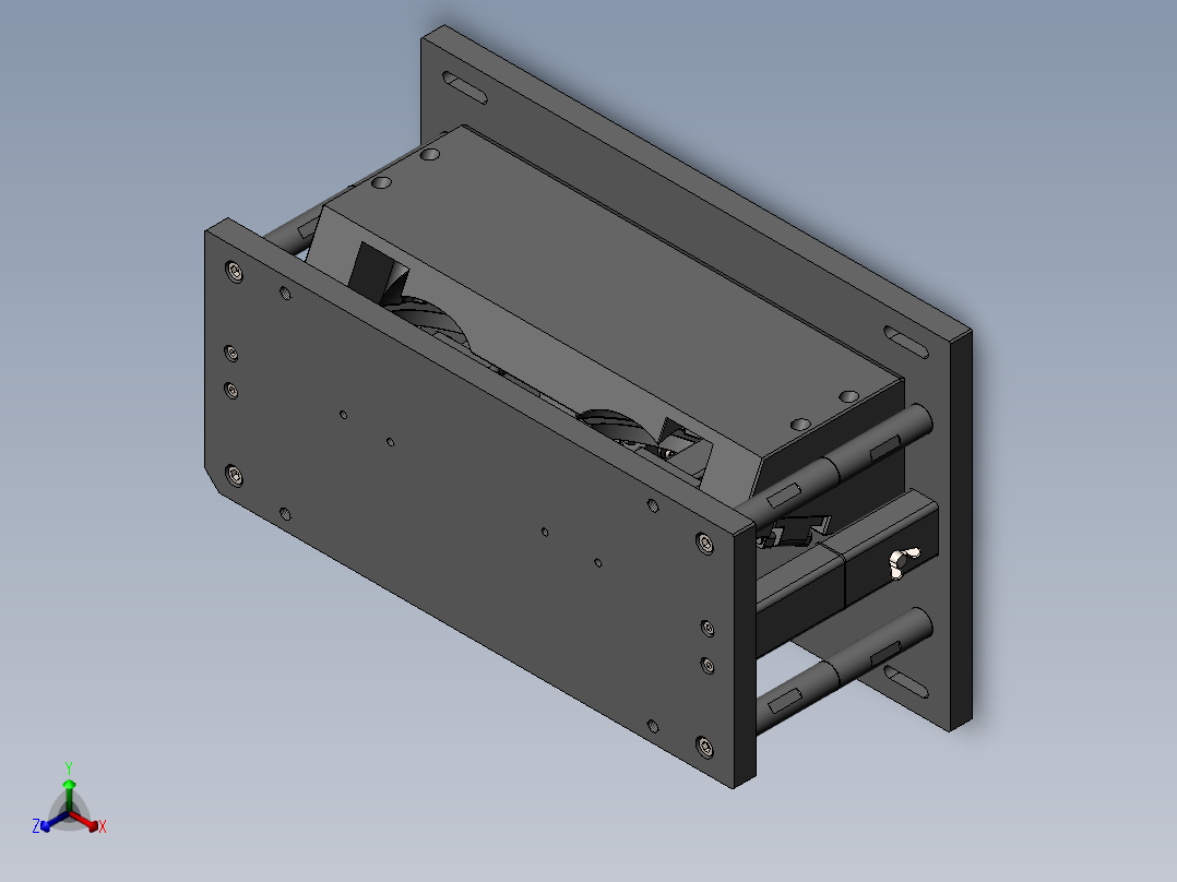 上盖包布件热熔治具正等轴测图