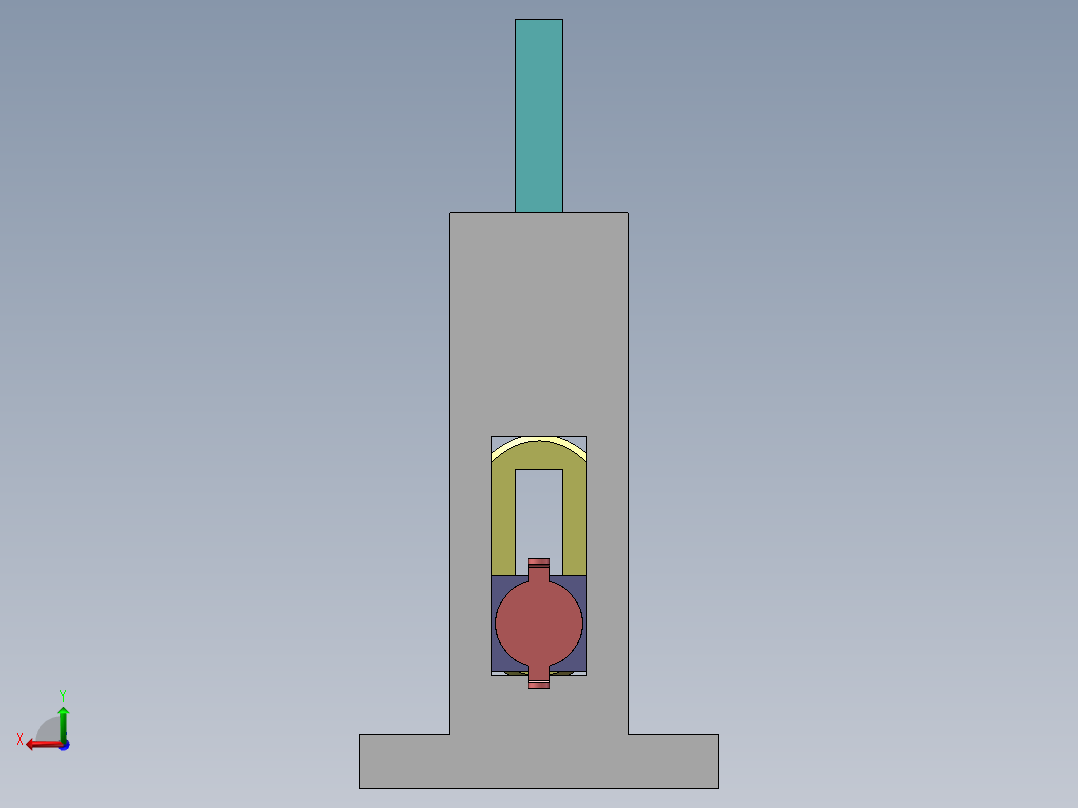 椭圆下压机构后视图