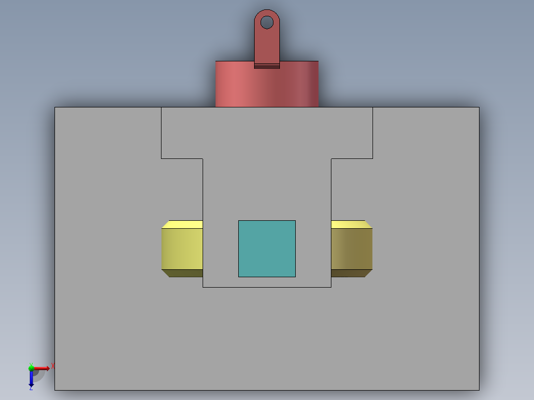 椭圆下压机构俯视图