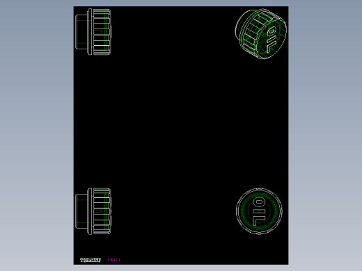 油箱蓋(A)SFP,SFP+a-2D多系列多零件图纸模型