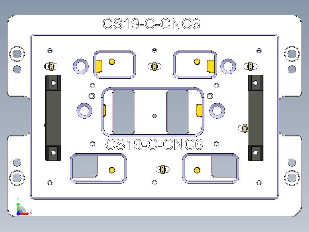 CS19-C-CNC6笔记本CNC工装夹具三维模型-180522前视图