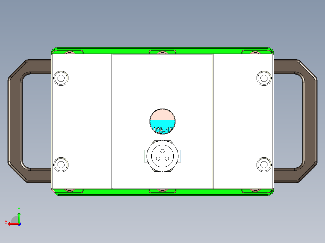 X1笔记本CNC工装夹具三维模型-CNC8-0120后视图