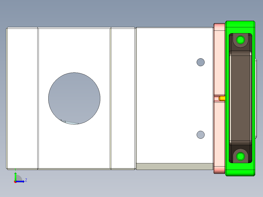X1笔记本CNC工装夹具三维模型-CNC8-0120左视图