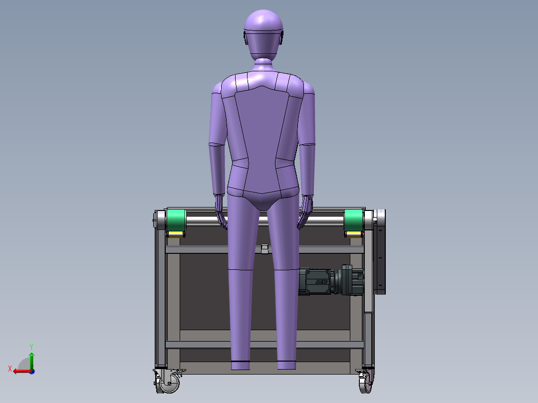 大型输送带机器sw18可编辑后视图