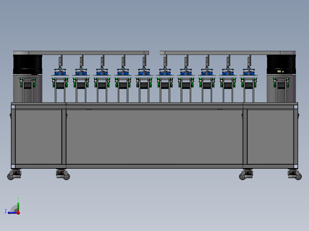 链式清洗上料机sw18可编辑右视图