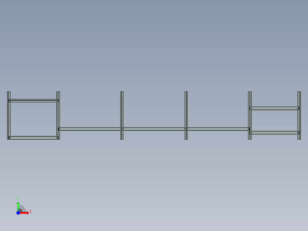 倍速链输送线前视图