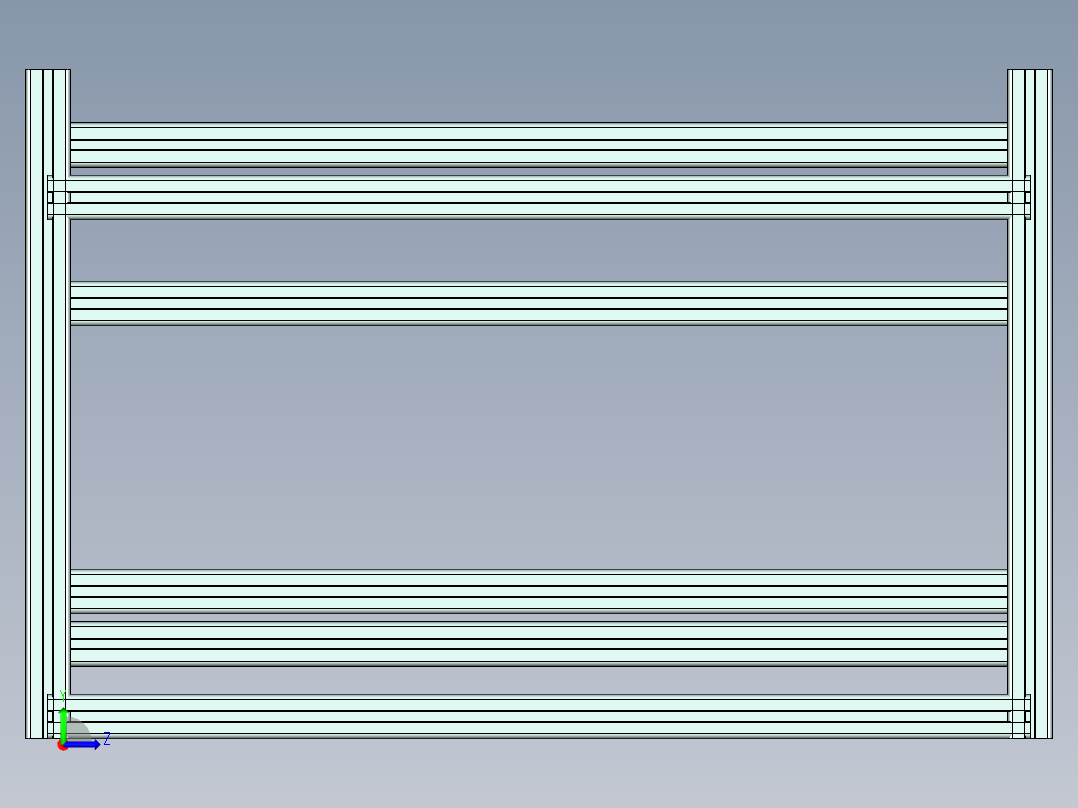 倍速链输送线左视图