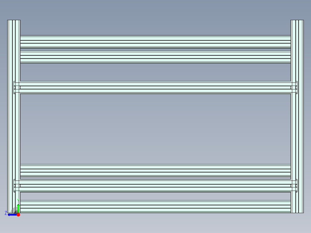 倍速链输送线右视图