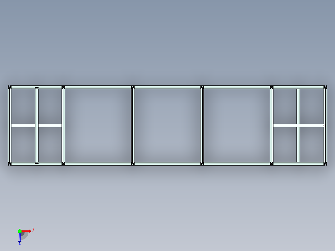 倍速链输送线俯视图