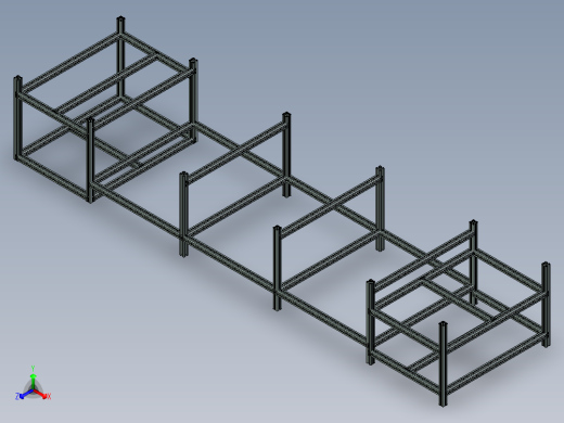 倍速链输送线正等轴测缩略图