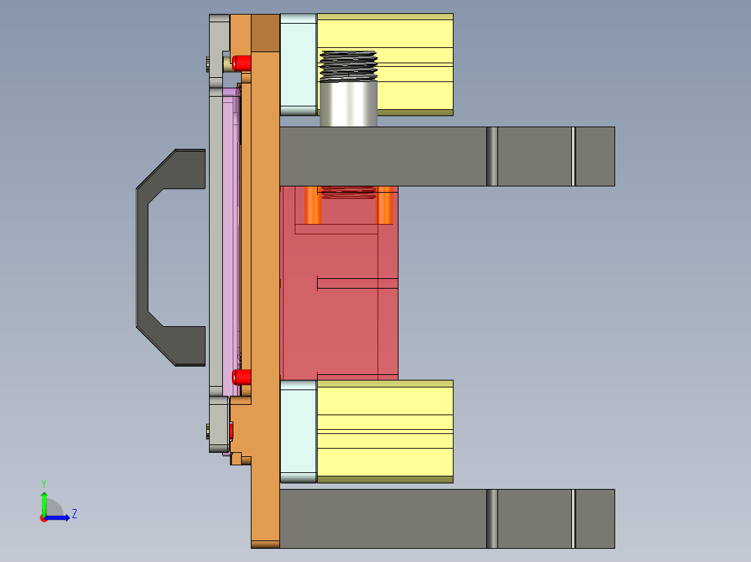ZC001-笔记本CNC工装夹具三维模型CXJ001-CNC2-191228左视图