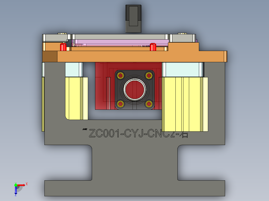 ZC001-笔记本CNC工装夹具三维模型CXJ001-CNC2-191228俯视图