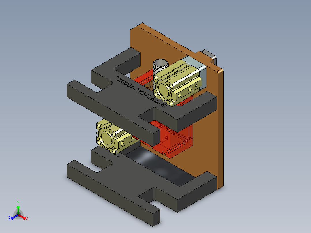 ZC001-笔记本CNC工装夹具三维模型CXJ001-CNC2-191228正等轴测图