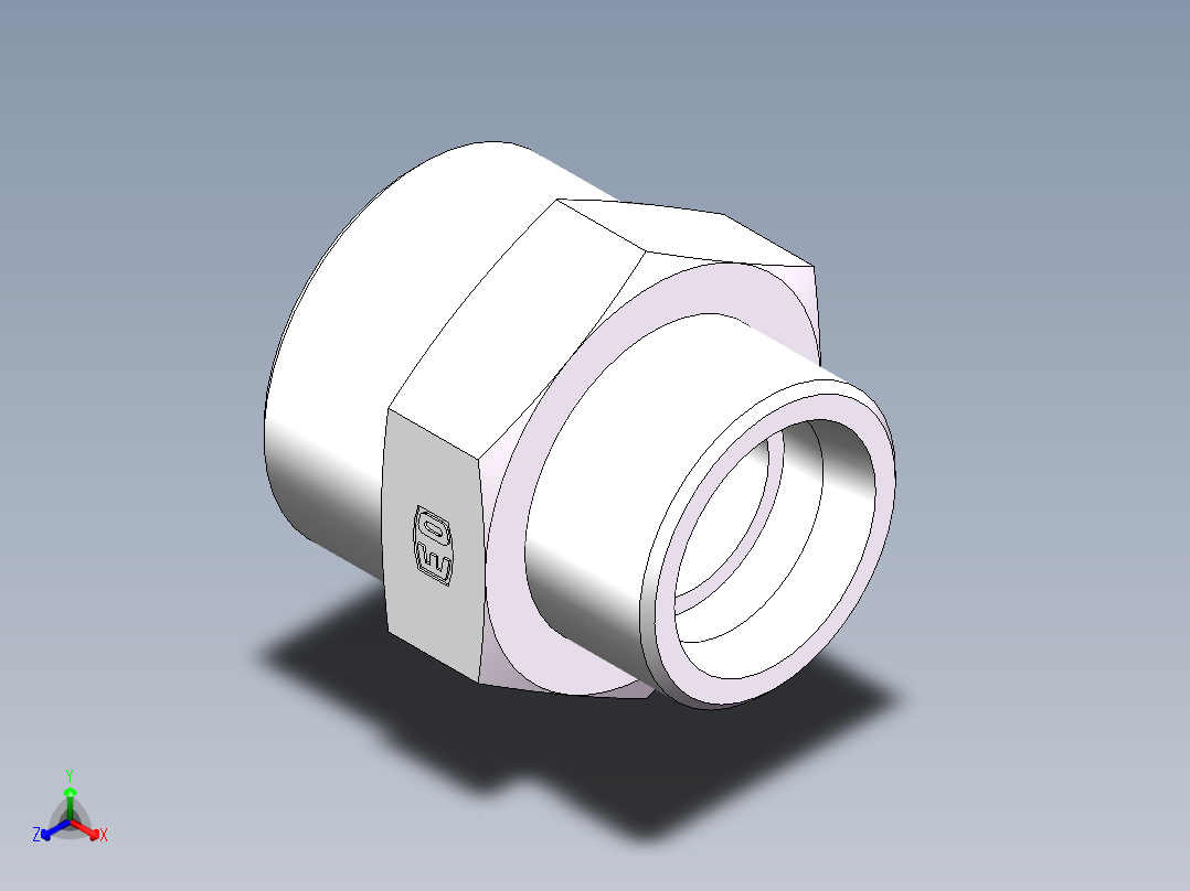 直通变径-GR、1D-42-52正等轴测图