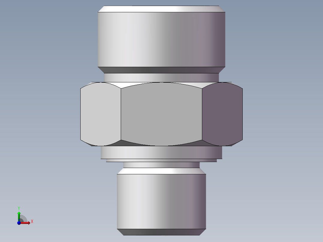 公制螺纹ED密封、1DM-20-14WD非标前视图