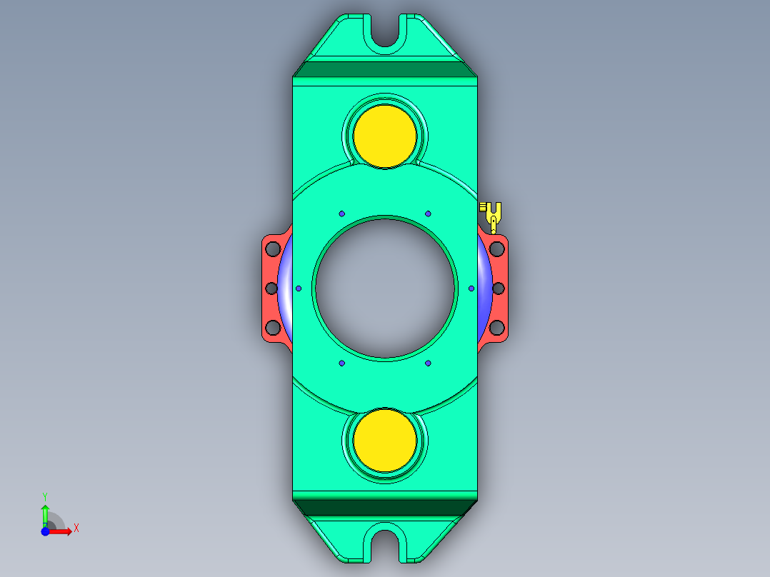 缸套铣平面钻孔液压夹具前视图