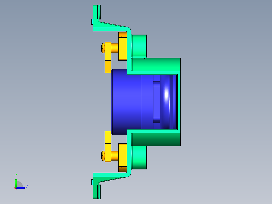 缸套铣平面钻孔液压夹具左视图