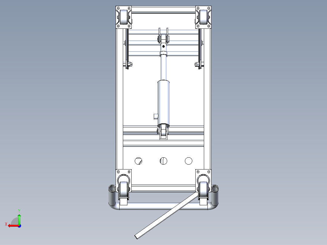小液压升降车后视图