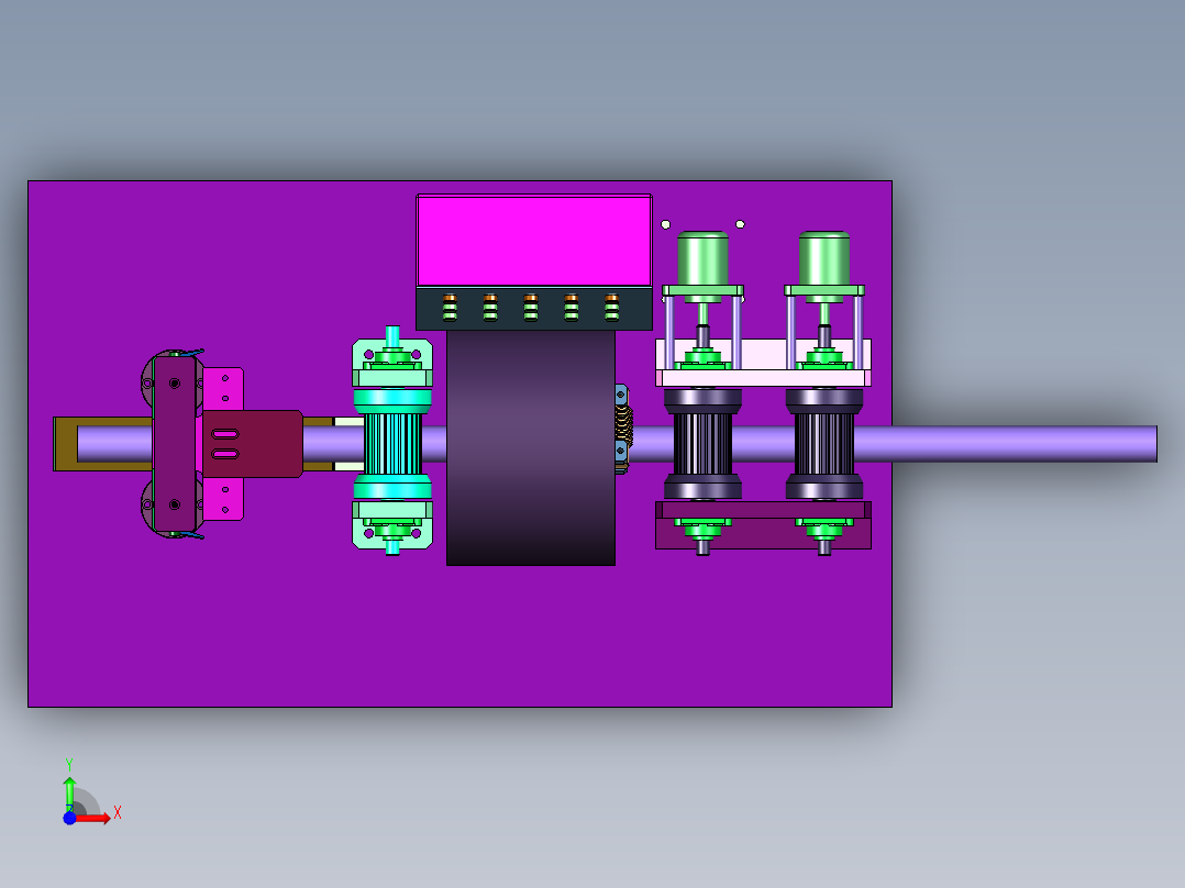 甘蔗去皮截断一体机前视图