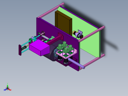 甘蔗去皮截断一体机正等轴测缩略图