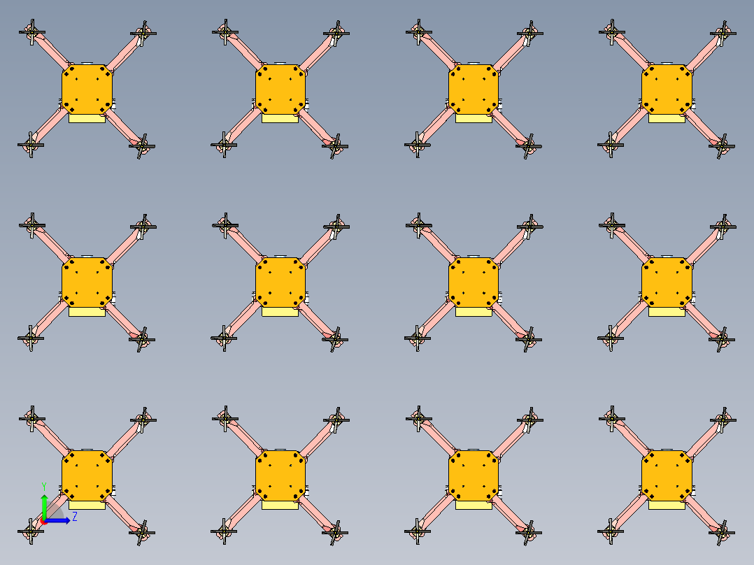 小型无人机运输快递模拟左视图