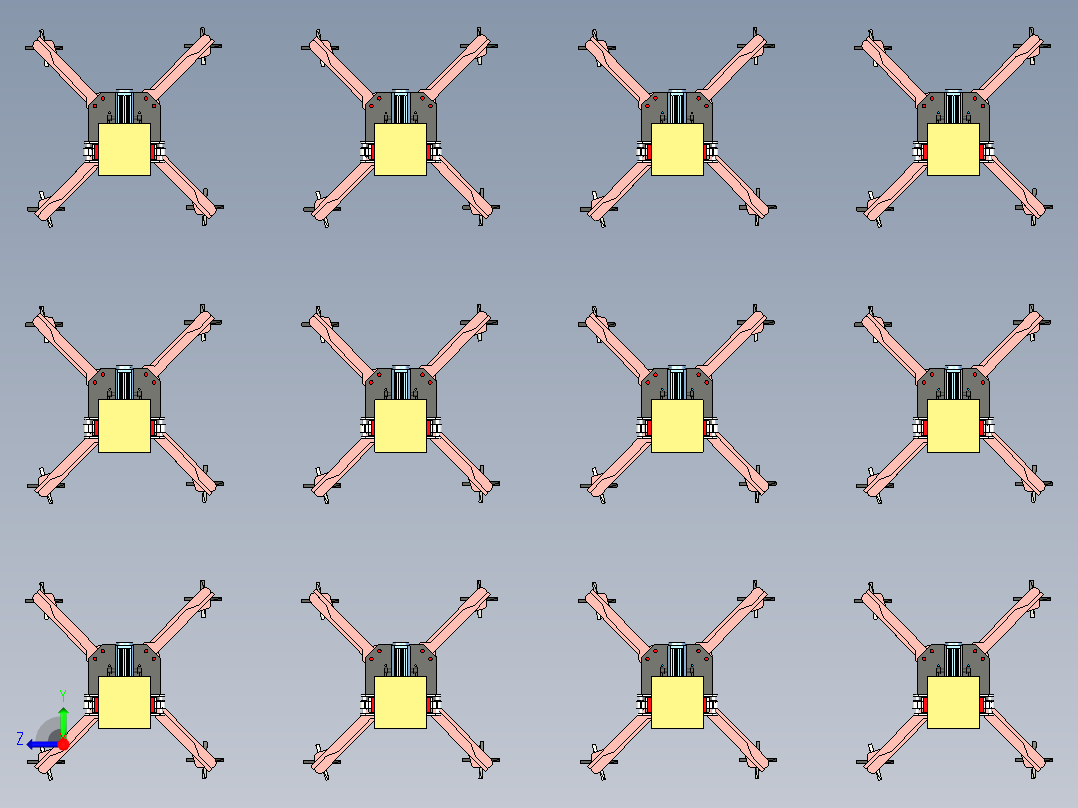 小型无人机运输快递模拟右视图