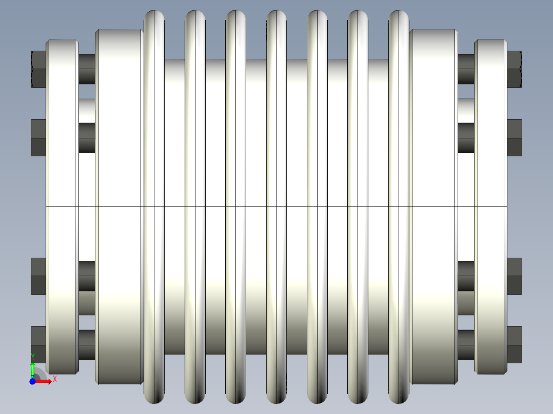 波纹管胀套联轴器前视图