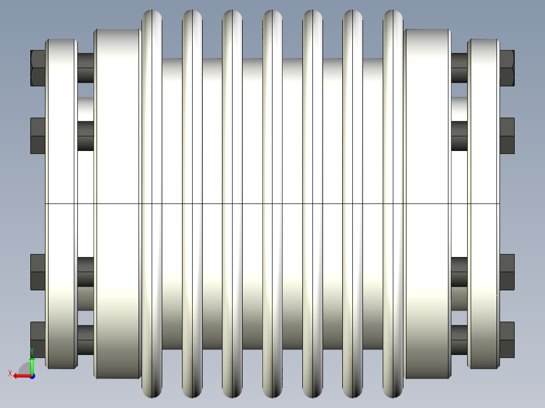 波纹管胀套联轴器后视图