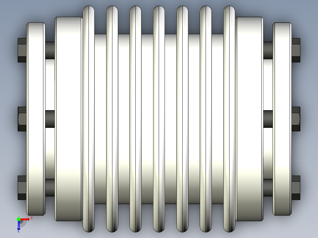 波纹管胀套联轴器俯视图