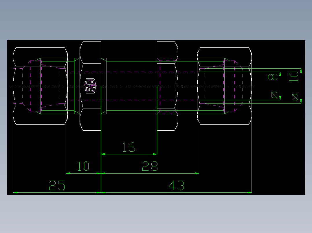 PARKER管接头EO Bulkhead union SV10L71(16)_front
